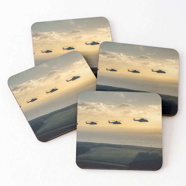 Item preview, Sunset flight of Commando Merlin MK4 helicopters designed and sold by Drew McAvoy.
