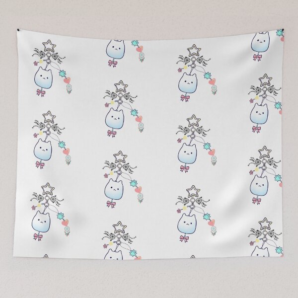 Item preview, Kawaii Cat Dreamcatcher Charm – Cute Pastel Aesthetic Design designed and sold by Fanatic Nerd.