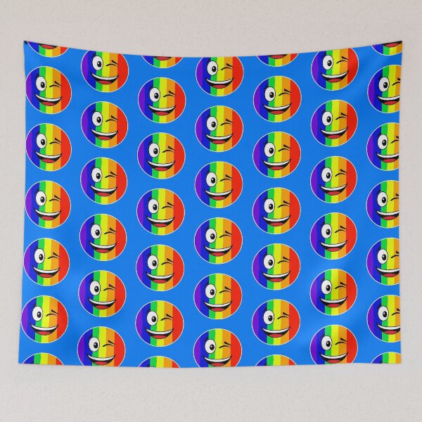 Item preview, Rainbow Winky Face Emoji - LBGT Gay Pride designed and sold by nopemom.