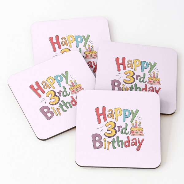 Item preview, Happy 3rd Birthday designed and sold by Itsheartshop.