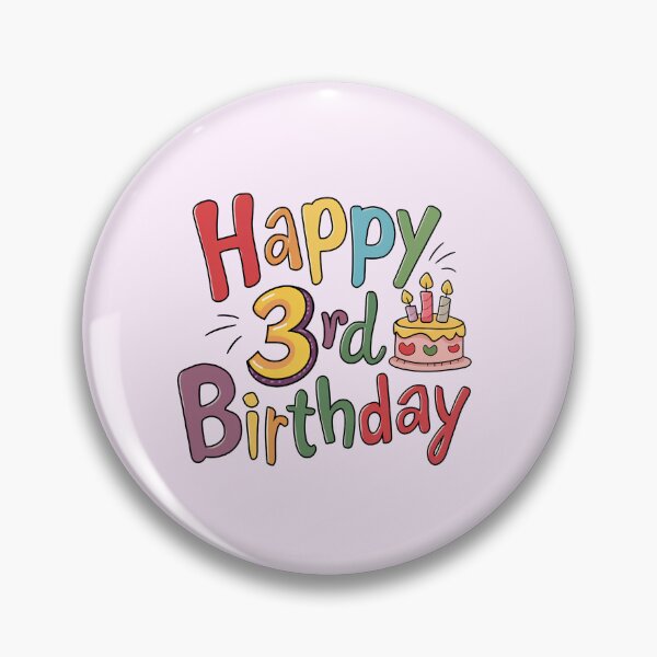 Item preview, Happy 3rd Birthday designed and sold by Itsheartshop.
