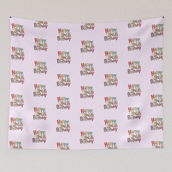Item preview, Happy 3rd Birthday designed and sold by Itsheartshop.