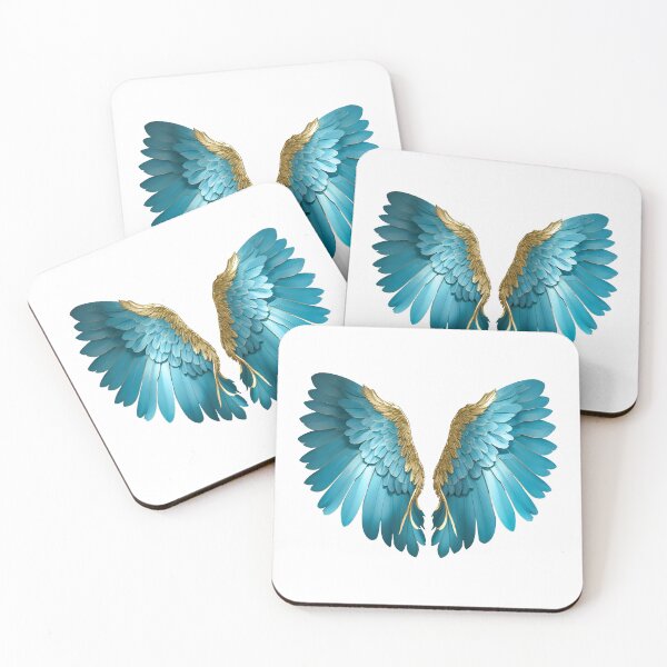 Item preview, Angel Wings Blue and Gold designed and sold by SideKickCreates.