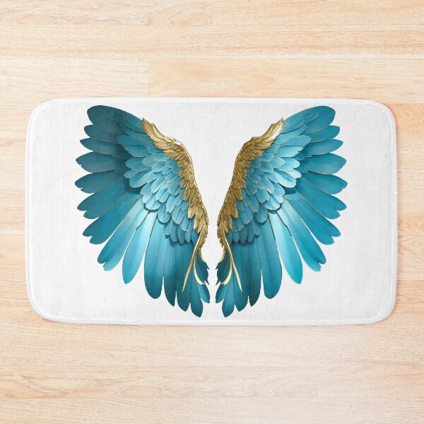 Item preview, Angel Wings Blue and Gold designed and sold by SideKickCreates.