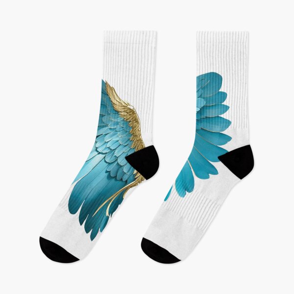 Item preview, Angel Wings Blue and Gold designed and sold by SideKickCreates.