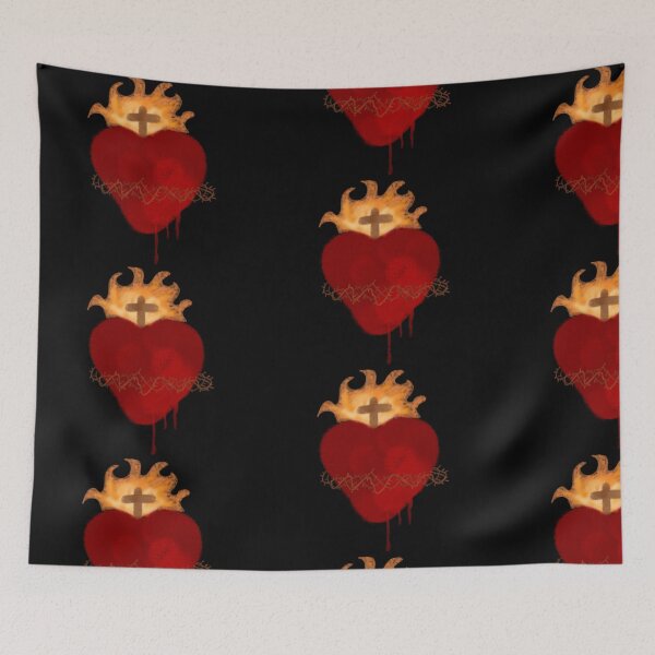 Item preview, sacred heart art designed and sold by AveMariaArt.
