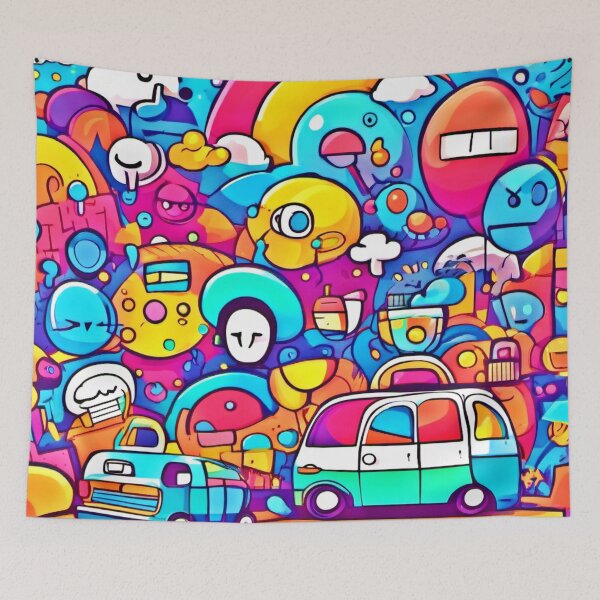 Item preview, Vibrant Playful Cartoon Design designed and sold by Health And Fitness Posts e-Store.
