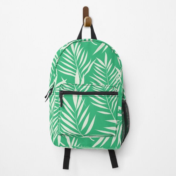 Item preview, Tropical White Palm Leaves Pattern on Green designed and sold by Yasminepatterns .