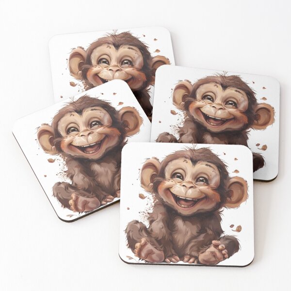 Item preview, Beaming Tamarin, Happy Ape Tee, Laughing Baboon Gift designed and sold by Terry-Salsa.