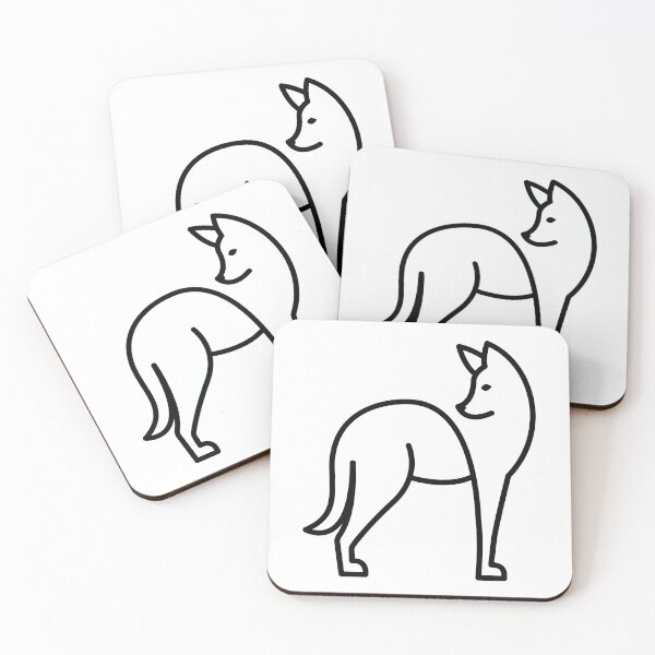 Item preview, Line drawing standing fox design designed and sold by YourChoiceArt.