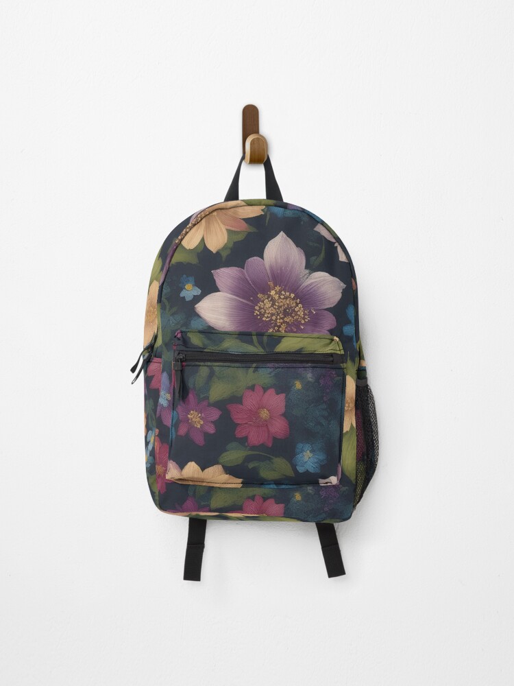 Thumbnail 1 of 3, Backpack, Seamless Flower Pattern designed and sold by HomeRunHTTP.