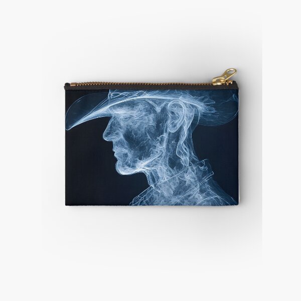 Item preview, Mysterious cowboy silhouette in blue smoke designed and sold by Artessie.