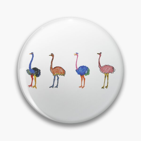 Item preview, crayon ostrich animals designed and sold by FORPOTATOPARTY.