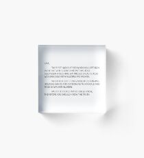 letter to sam sammi sammy Acrylic Block
