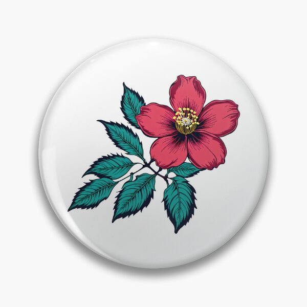 Artikelvorschau, Vibrant Red Flower Illustration - Botanical Artwork, Sensations of a vibrant spring day entworfen und verkauft von yeekazar.
