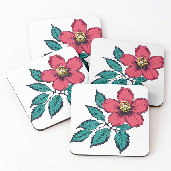 Item preview, Vibrant Red Flower Illustration - Botanical Artwork, Sensations of a vibrant spring day designed and sold by yeekazar.