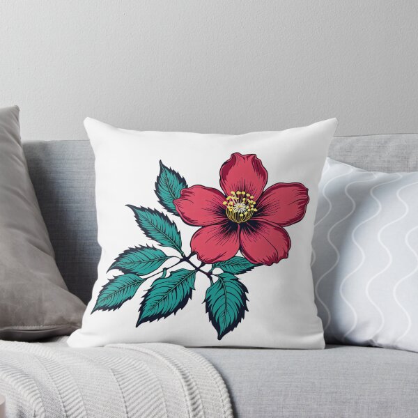 Item preview, Vibrant Red Flower Illustration - Botanical Artwork, Sensations of a vibrant spring day designed and sold by yeekazar.