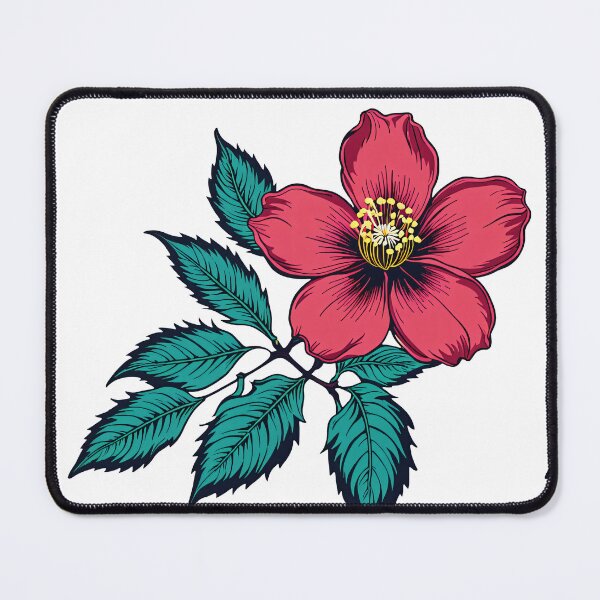 Item preview, Vibrant Red Flower Illustration - Botanical Artwork, Sensations of a vibrant spring day designed and sold by yeekazar.