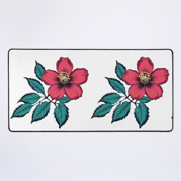 Item preview, Vibrant Red Flower Illustration - Botanical Artwork, Sensations of a vibrant spring day designed and sold by yeekazar.