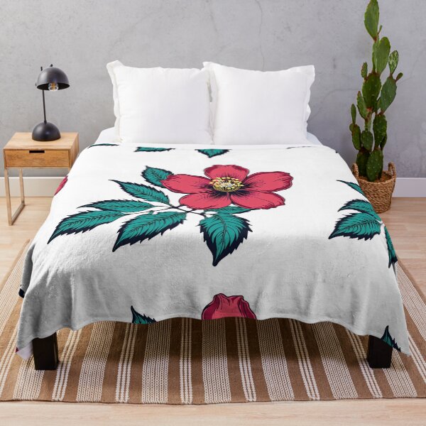 Item preview, Vibrant Red Flower Illustration - Botanical Artwork, Sensations of a vibrant spring day designed and sold by yeekazar.