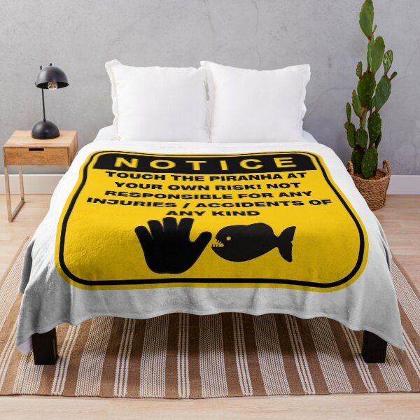Item preview, NOTICE - Touch at your own risk (Piranha) designed and sold by ArtsyCity.