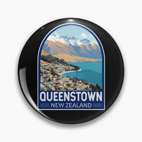 Item preview, Queenstown New Zealand Travel Art Emblem designed and sold by KrisSidDesigns.
