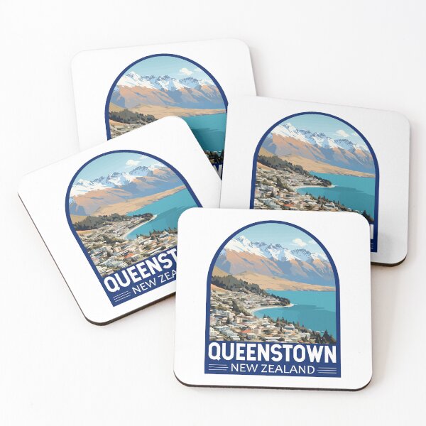 Item preview, Queenstown New Zealand Travel Art Emblem designed and sold by KrisSidDesigns.