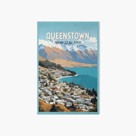 Artikel-Vorschau von Queenstown Neuseeland Reisekunst Vintage, designt und verkauft von KrisSidDesigns.