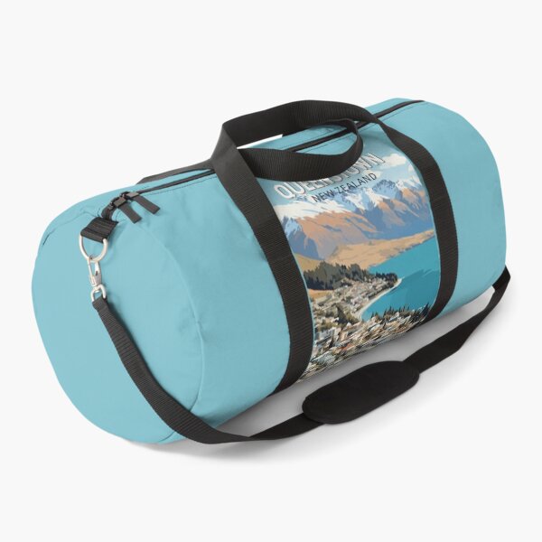 Item preview, Queenstown New Zealand Travel Art Vintage designed and sold by KrisSidDesigns.
