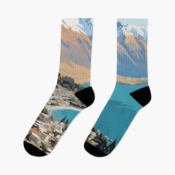 Item preview, Queenstown New Zealand Travel Art Vintage designed and sold by KrisSidDesigns.