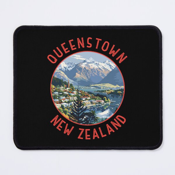Item preview, Queenstown New Zealand Retro Distressed Circle designed and sold by KrisSidDesigns.