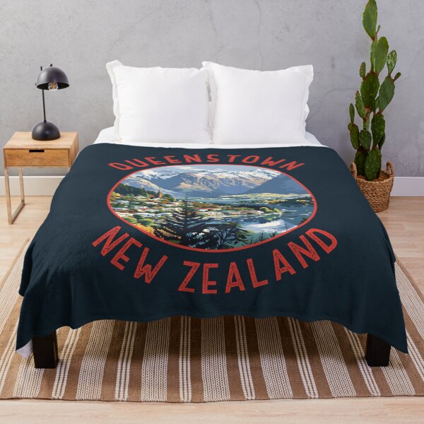 Item preview, Queenstown New Zealand Retro Distressed Circle designed and sold by KrisSidDesigns.