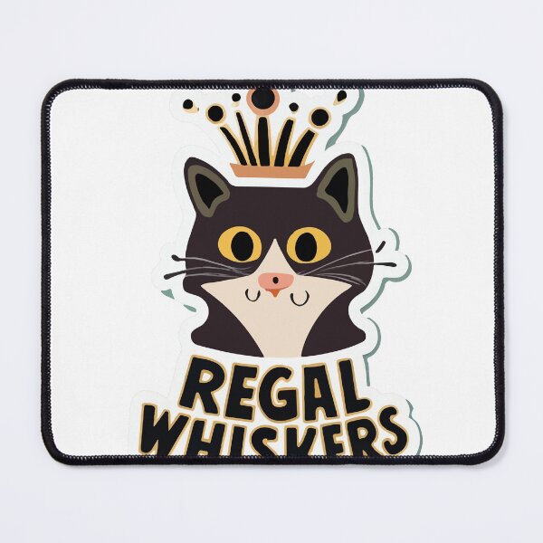 Item preview, Regal Whiskers - Whimsical Cat with Crown designed and sold by NiftyWrx.