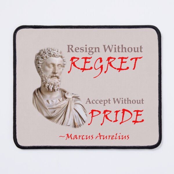Item preview, Regret and Pride stoic wise sentence of Marcus Aurelius designed and sold by Pawwlo.