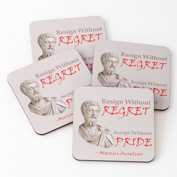 Item preview, Regret and Pride stoic wise sentence of Marcus Aurelius designed and sold by Pawwlo.