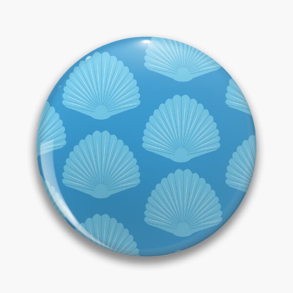 Item preview, Geometric Blue Minimalist Seashells Pattern  designed and sold by Yasminepatterns .