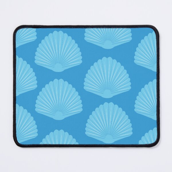 Item preview, Geometric Blue Minimalist Seashells Pattern designed and sold by Yasminepatterns .