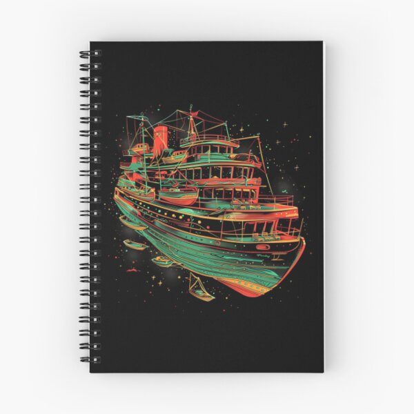 Item preview, Boat, liner type, in orange and fluorescent green perspective. designed and sold by cristina1001.