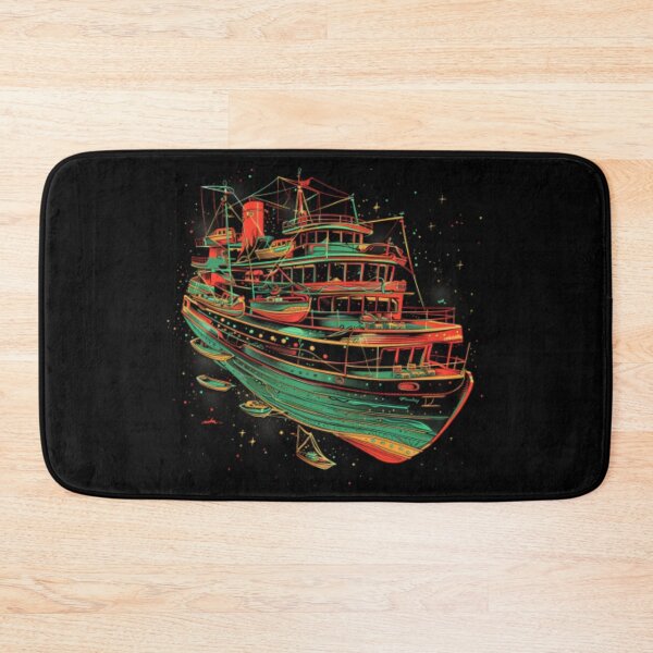 Item preview, Boat, liner type, in orange and fluorescent green perspective. designed and sold by cristina1001.