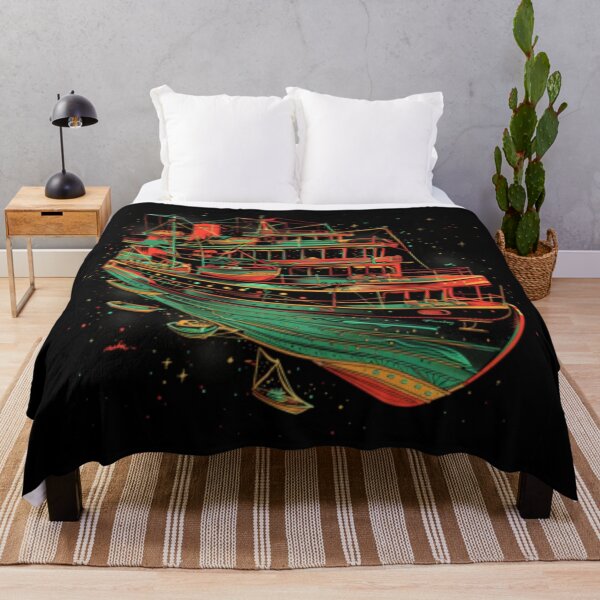 Item preview, Boat, liner type, in orange and fluorescent green perspective. designed and sold by cristina1001.