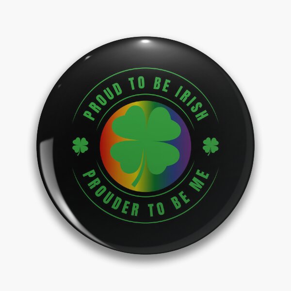 Item preview, Proud to be Irish, prouder to be me St Patrick's Day T shirt, Shamrocks, on a pride background, with green text , 17th March tees,  designed and sold by PrideBeProud.