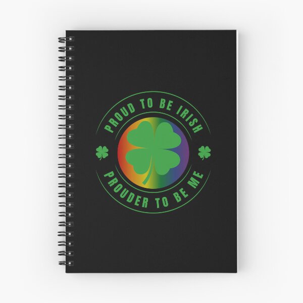 Item preview, Proud to be Irish, prouder to be me St Patrick's Day T shirt, Shamrocks, on a pride background, with green text , 17th March tees,  designed and sold by PrideBeProud.