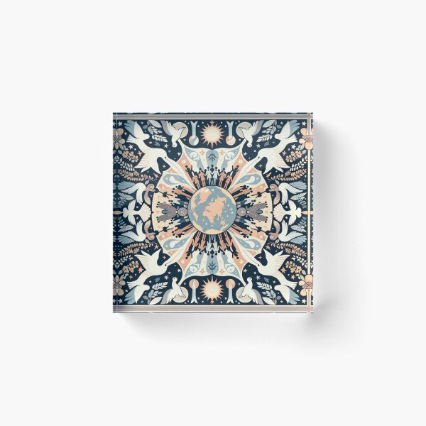 Item preview, Harmony & Peace Earth Mandala Art designed and sold by FarBeyound.