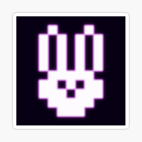 Purple Bunny Glow Sticker