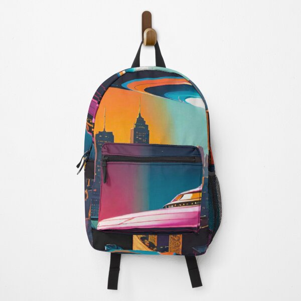 Item preview, Multicolored Extraterrestrial Spectacle: Giant UFO Over City designed and sold by GrizzlyCollective.