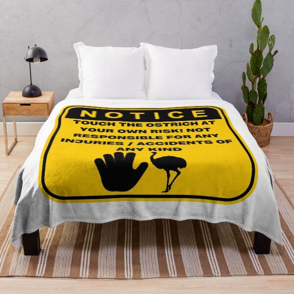 Item preview, NOTICE - Touch at your own risk (Ostrich) designed and sold by ArtsyCity.