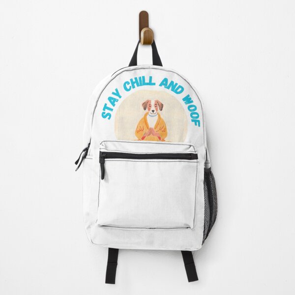 Item preview, Stay Chill and Woof Meditating Dog designed and sold by PunnyPawsArt.