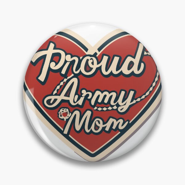 Item preview, Proud Army Mom Heart & Dog Tags Minimalist Design designed and sold by NiftyWrx.