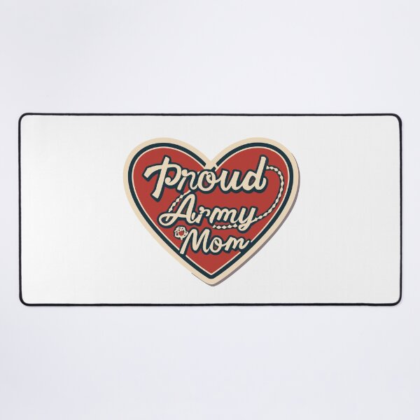 Item preview, Proud Army Mom Heart & Dog Tags Minimalist Design designed and sold by NiftyWrx.
