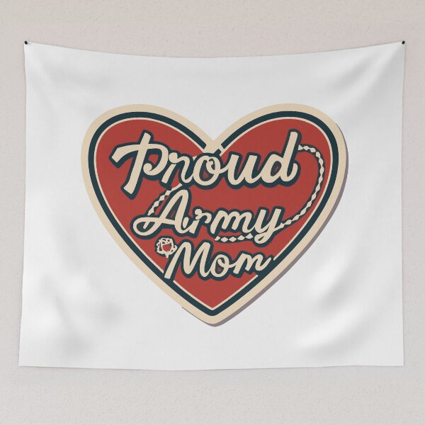 Item preview, Proud Army Mom Heart & Dog Tags Minimalist Design designed and sold by NiftyWrx.